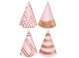 Blush Birthday Mini Party Hats 12pk