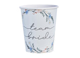 Boho Floral Team Bride Cups 8pk