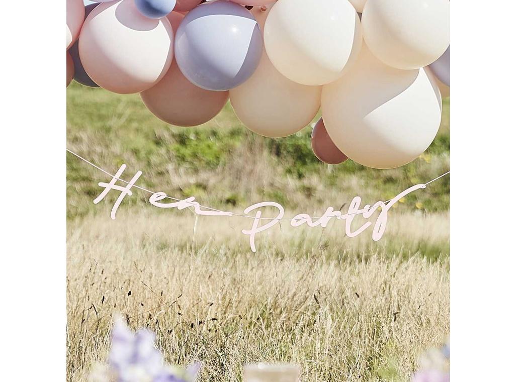 Boho Floral Hen Party Banner