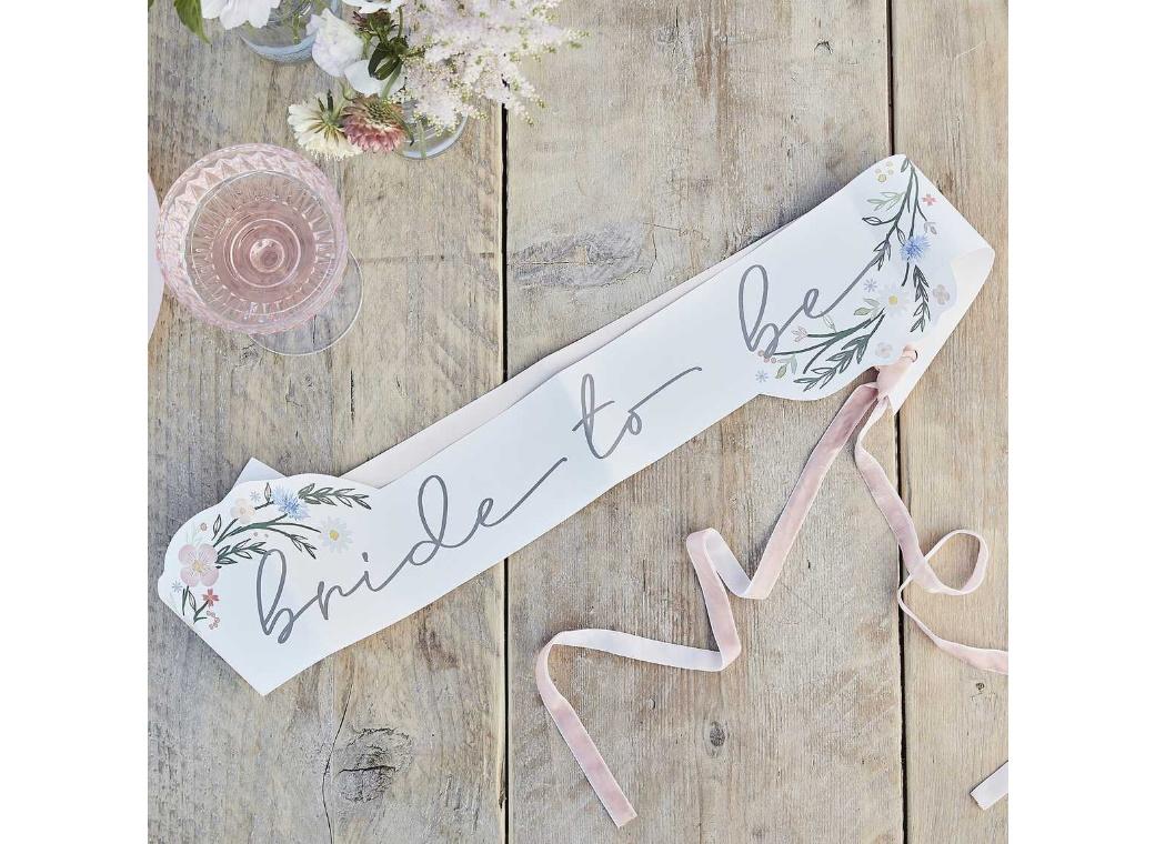 Boho Floral Bride to Be Sash