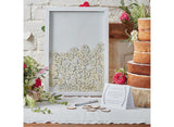 Hearts Drop Top Frame Guest Book Alternative