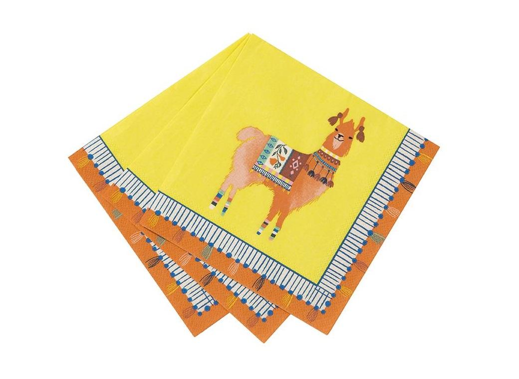 Boho Llama Beverage Napkins 20pk