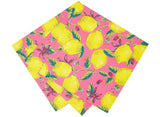 Boho Pink Lemon Napkins 20pk