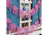 Boho Pink Macrame Garland