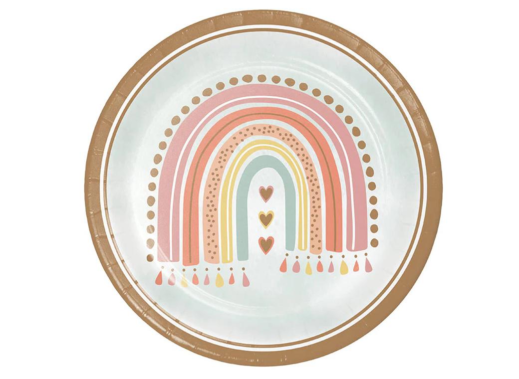 Boho Rainbow Dinner Plates 8pk