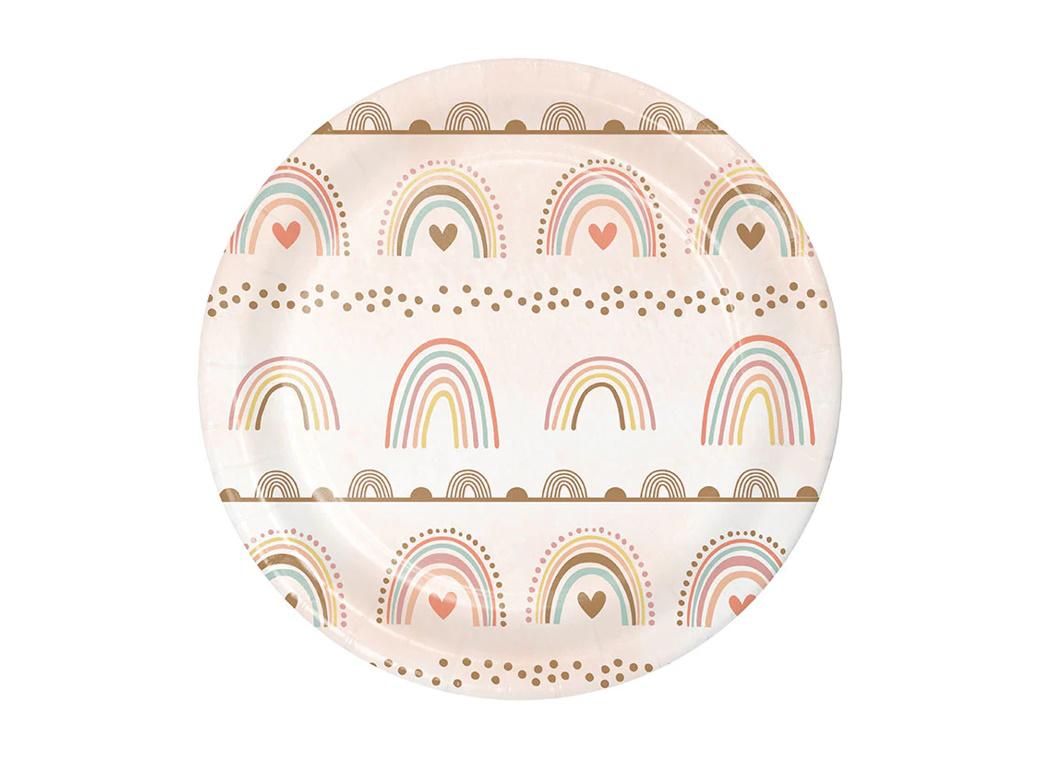 Boho Rainbow Lunch Plates 8pk