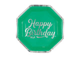 Bold Birthday Green Happy Birthday Plates 8pk