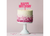 Bold Happy Birthday Topper - Pink