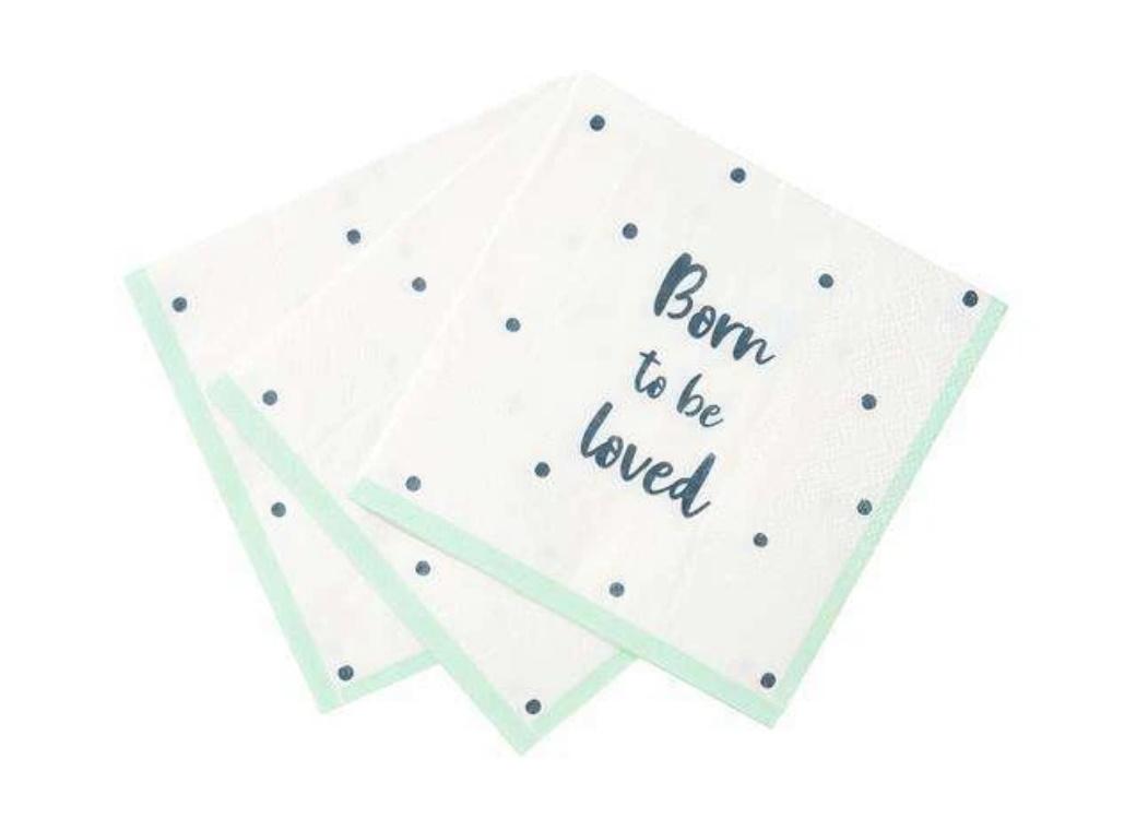 Born To Be Loved Beverage Napkins 20pk