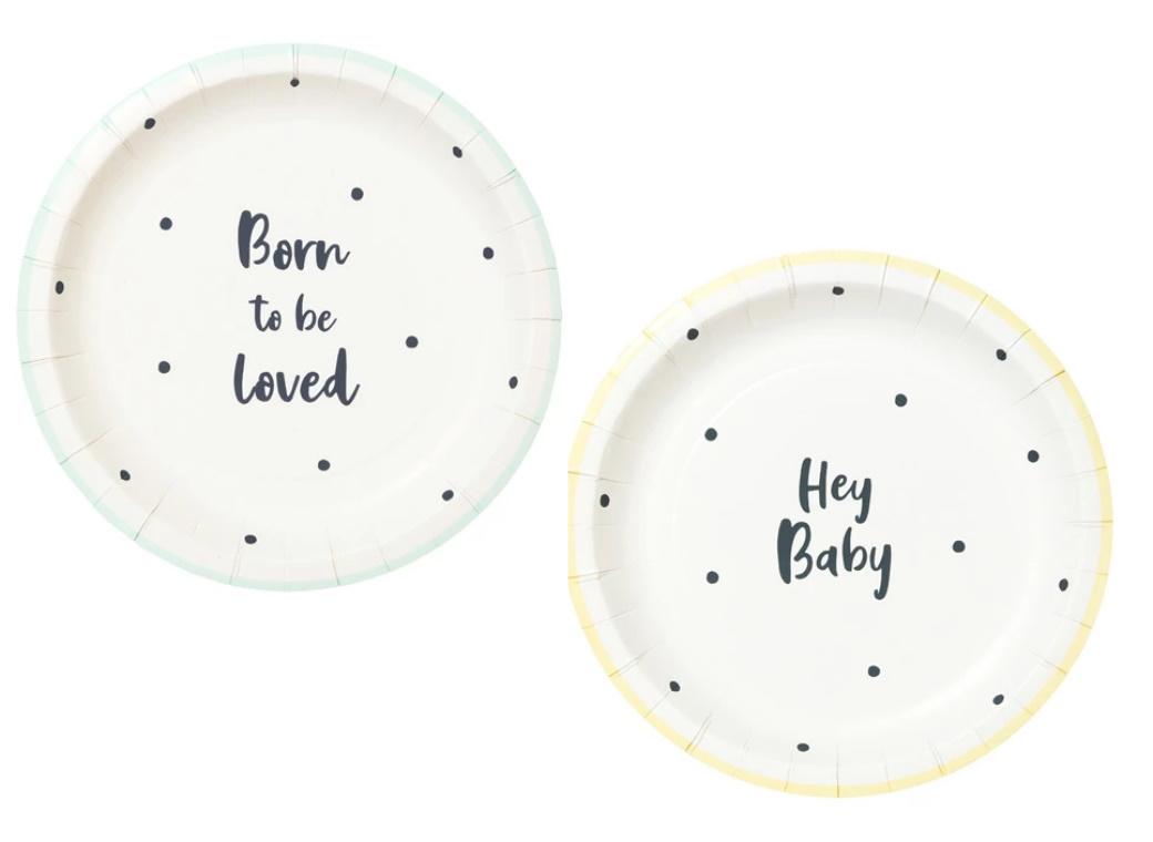 Born To Be Loved Plates 12pk