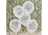 Hey Baby Confetti Balloons 5pk