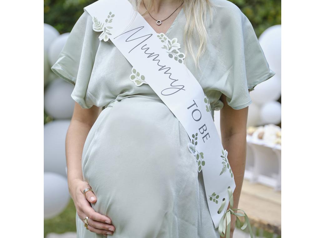 Botanical Baby Mummy to Be Sash