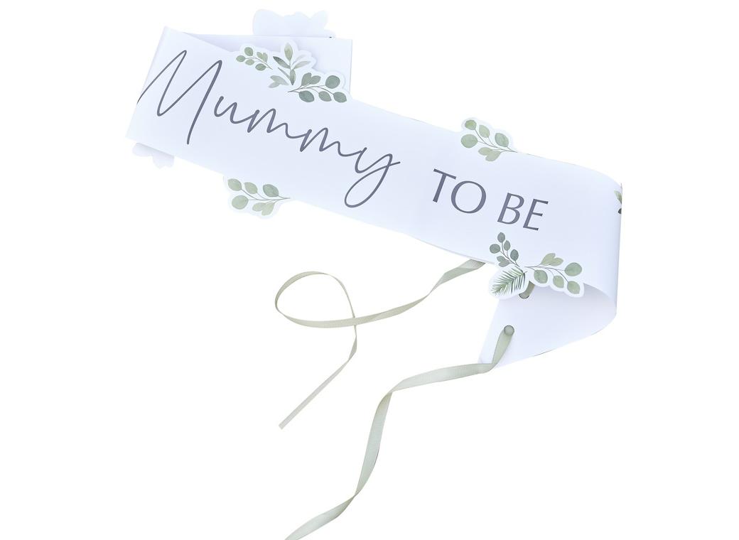 Botanical Baby Mummy to Be Sash