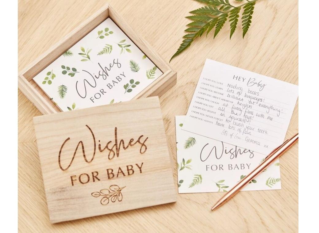 Botanical Baby Shower Advice Cards & Keepsake Box