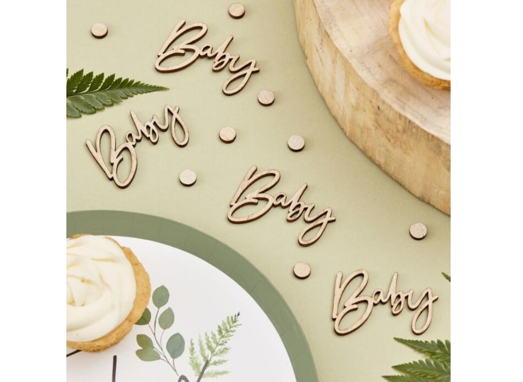 Botanical Baby Wooden Confetti