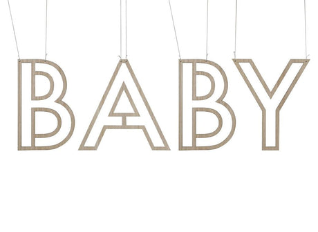 Botanical Baby Wooden Hanging Decoration