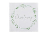 Botanical Christening Napkins 16pk