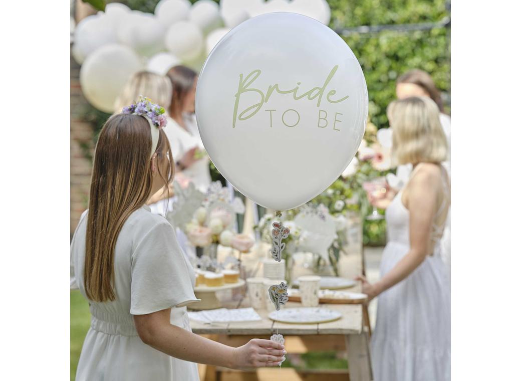 Bridal Bloom Bride to Be Balloon with Tail