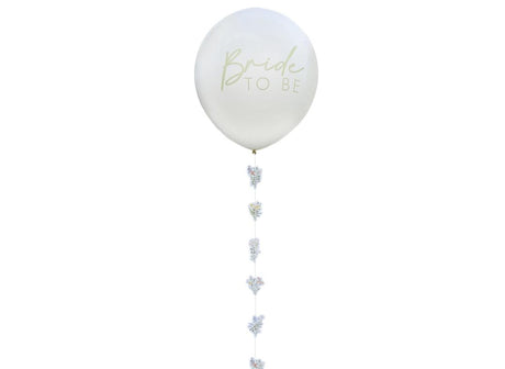 Bridal Bloom Bride to Be Balloon with Tail