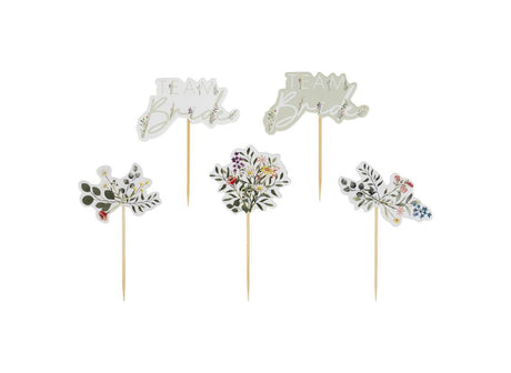 Bridal Bloom Cupcake Toppers 12pk