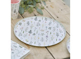 Ginger Ray Floral Plates 8pk