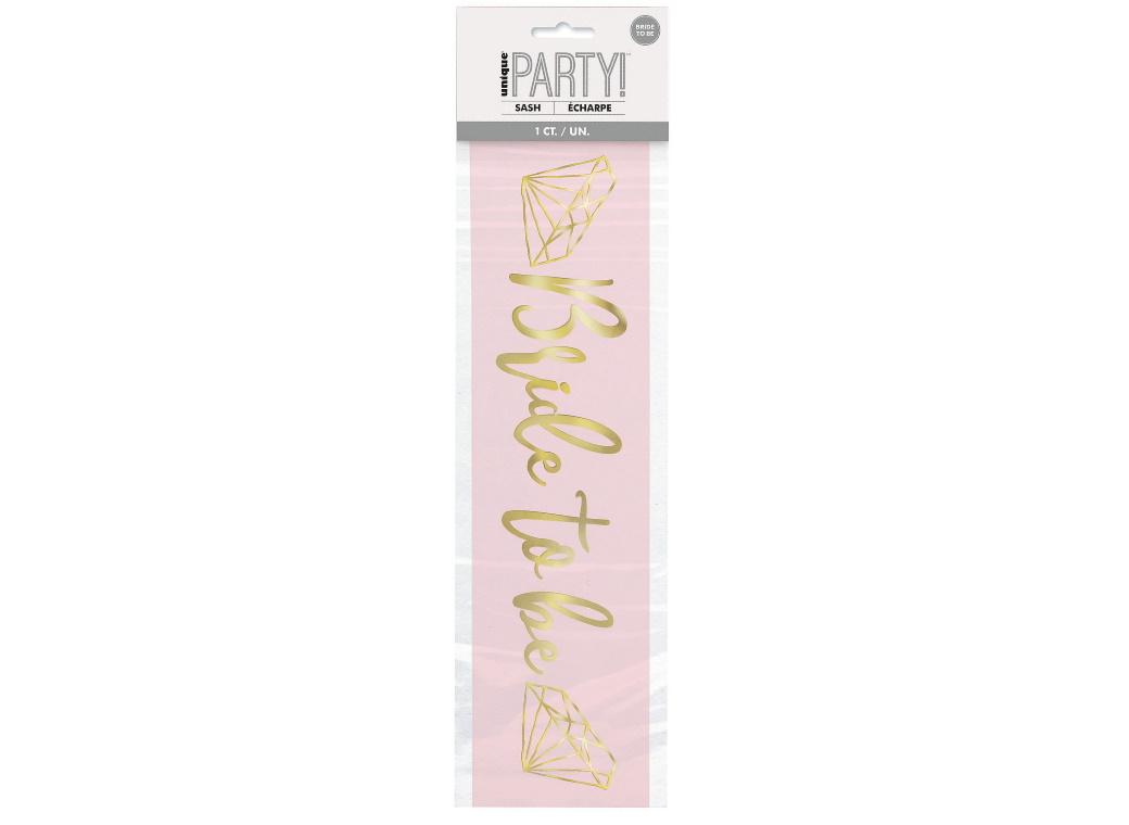 Bride to Be Sash - Pink & Gold