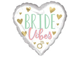 Bride Vibes Heart Shaped Foil Balloon