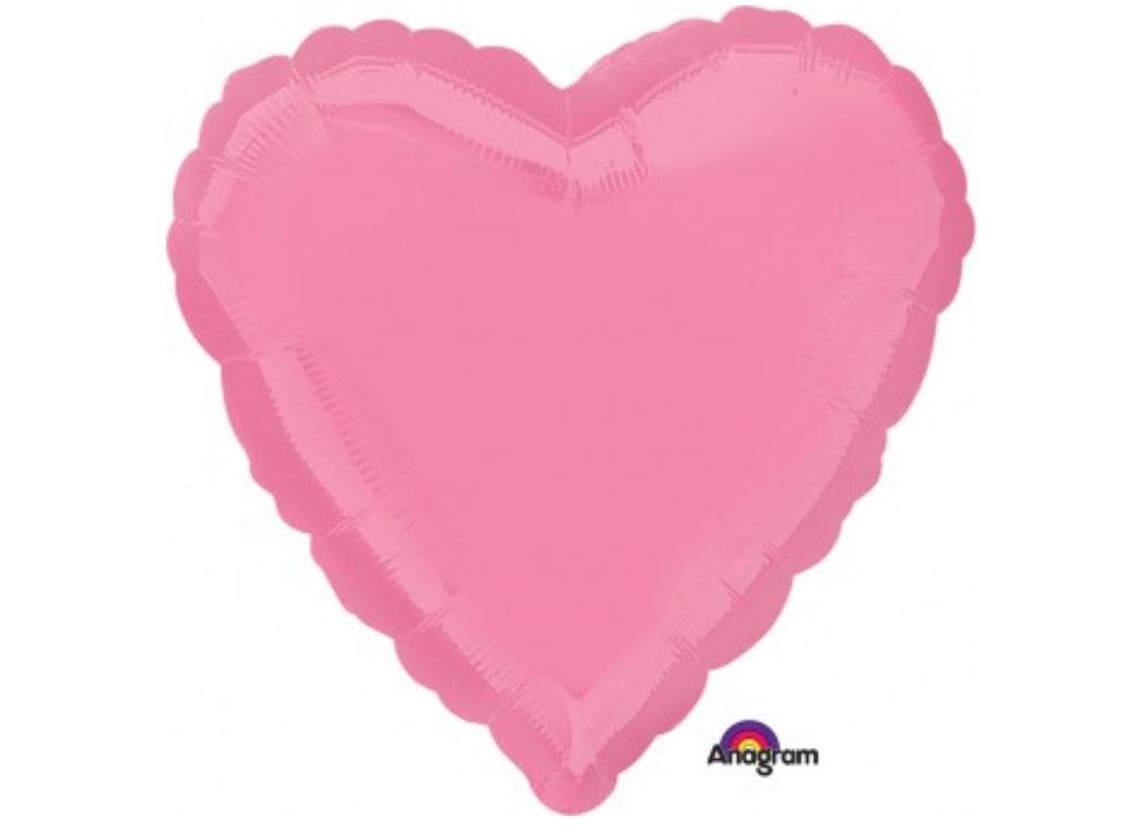 Heart Shaped Foil Balloon - Bright Pink