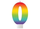 Bright Rainbow Candle - No. 0