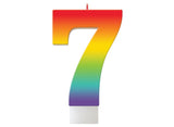 Bright Rainbow Candle - No. 7