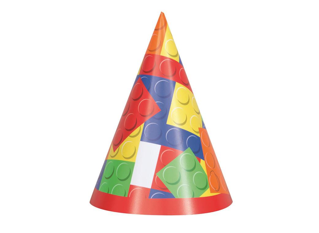 Building Blocks Party Hats 8pk