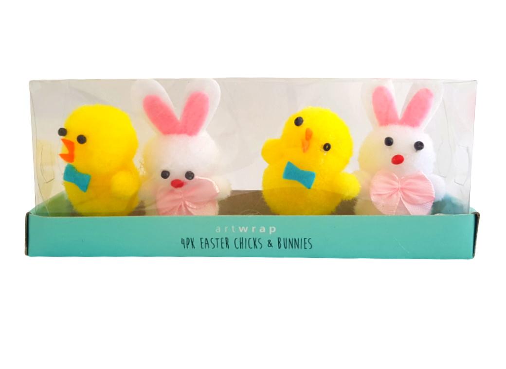 Easter Bunnies & Chicks 4pk