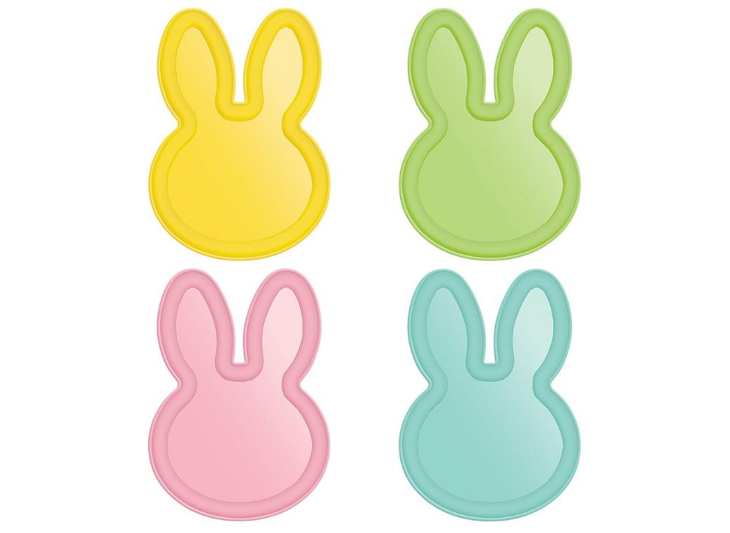 Bunny Shaped Melamine Plates 4pk