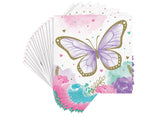 Butterfly Shimmer Beverage Napkins 16pk