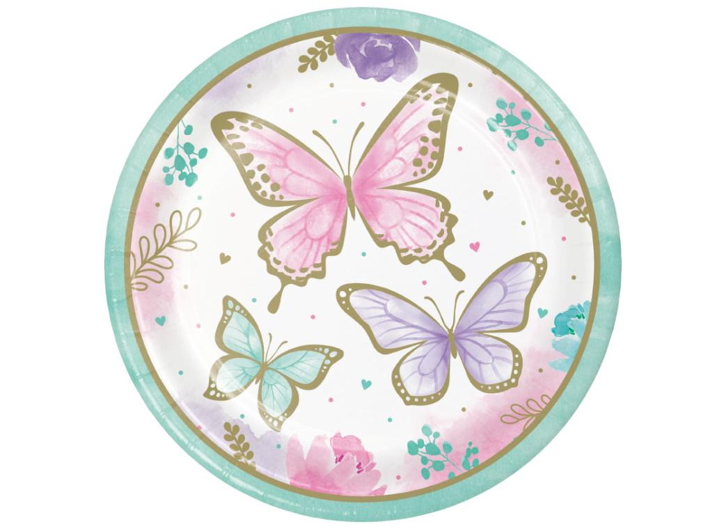 Butterfly Shimmer Dinner Plates 8pk