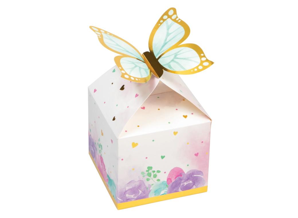 Butterfly Shimmer Favour Boxes 8pk