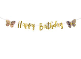 Butterfly Shimmer Happy Birthday Banner