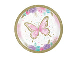 Butterfly Shimmer Lunch Plates 8pk