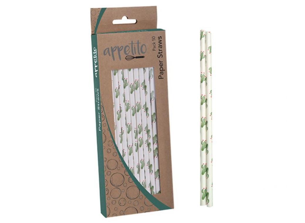 Cactus Paper Straws 50pk