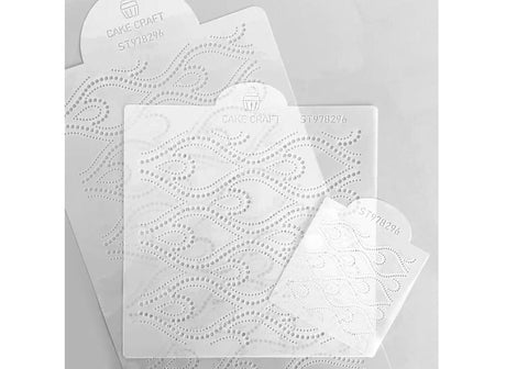 Cake Craft 3pce Cake Stencil Set - Inferno