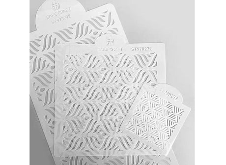 Cake Craft 3pce Cake Stencil Set - Jaya