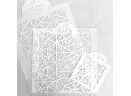 Cake Craft 3pce Cake Stencil Set - Kaleidoscope