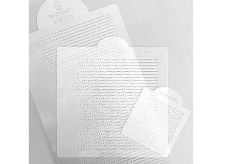 Cake Craft 3pce Cake Stencil Set - Matrix