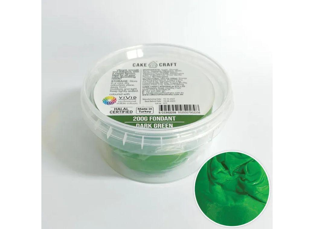 Cake Craft Fondant 200g - Dark Green