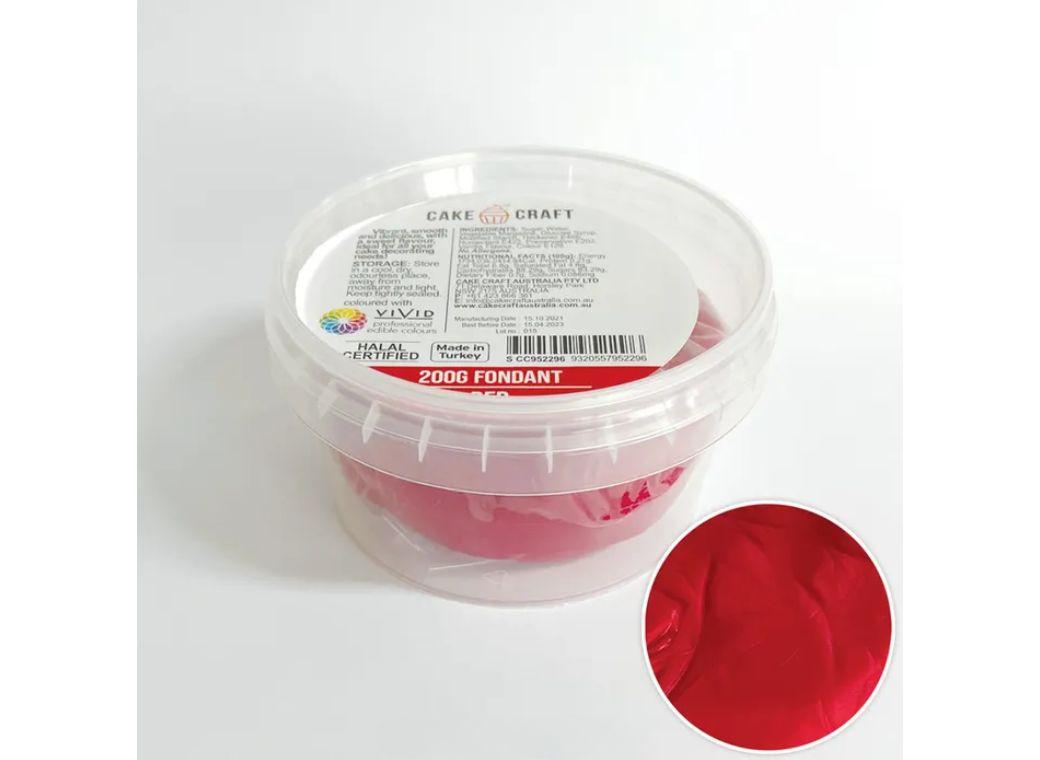 Cake Craft Fondant 200g - Red