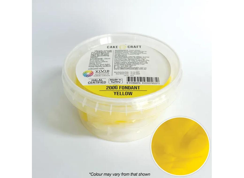 Cake Craft Fondant 200g - Yellow