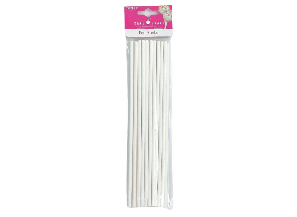 Cake Craft 8in Lollipop Sticks 25pk