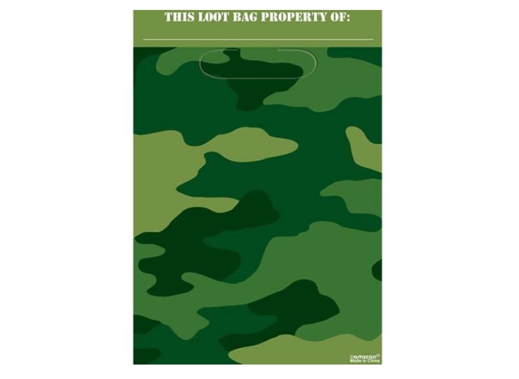 Camouflage Loot Bags 8pk