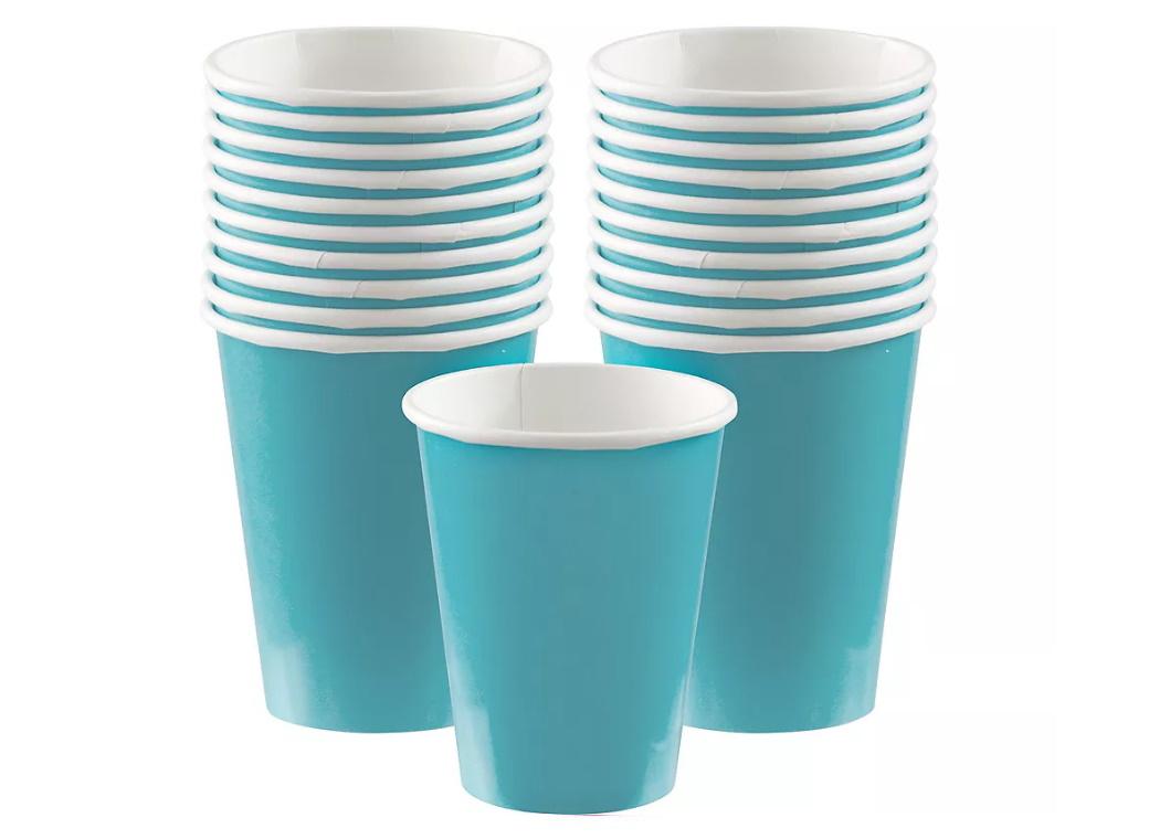 Paper Cups 20pk - Caribbean Blue