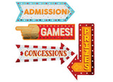 Carnival Sign Decorations 4pk